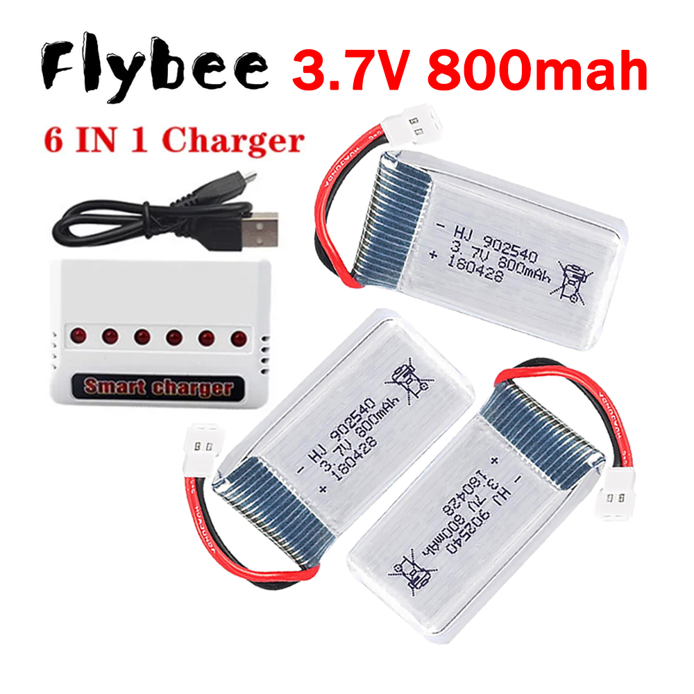 Rc Hobby Parts - MEW 800mAh 3.7V Lipo Pil +