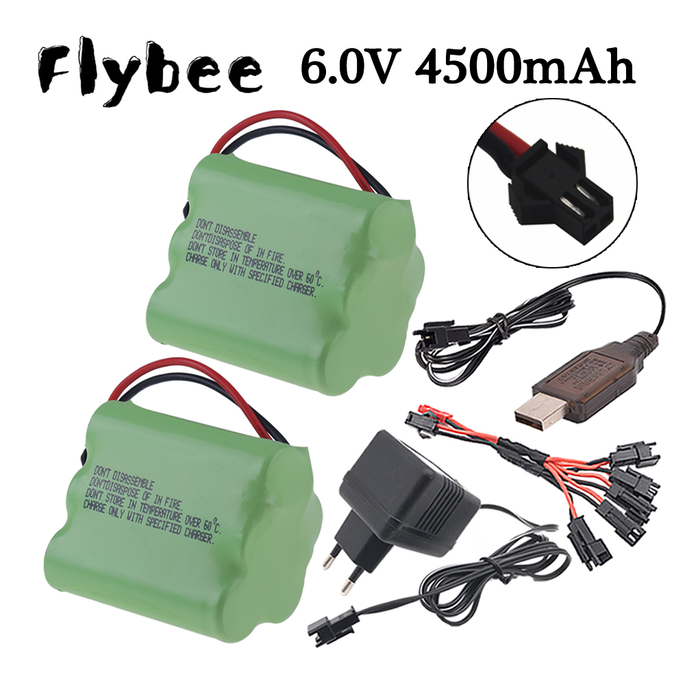 Rc Hobby Parts - 6v 4500mAh Ni-MH pil SM fiş