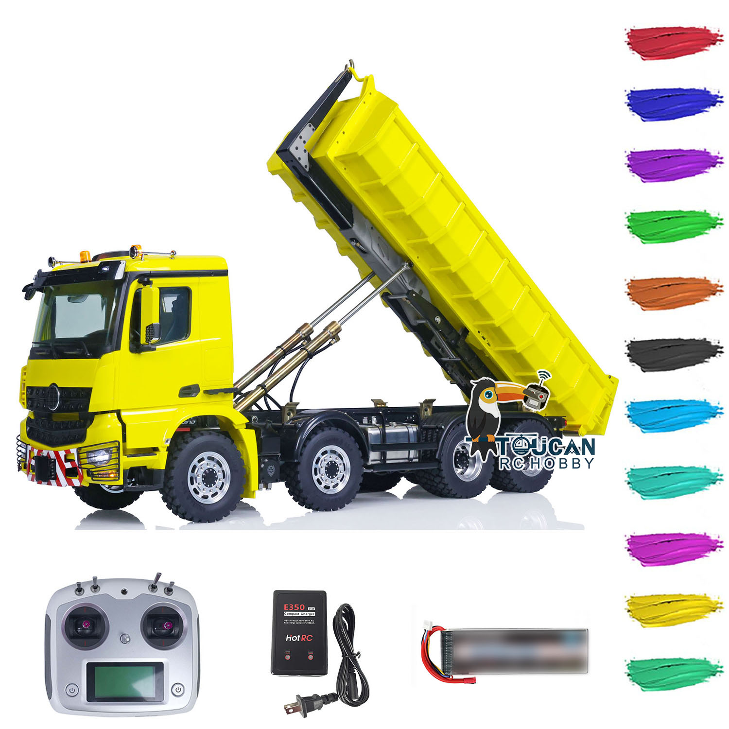 8x8 LESU 1/14 Yükseltilmiş Hid - Rc Hobby Dump Truck incelemesi ve fiyatı