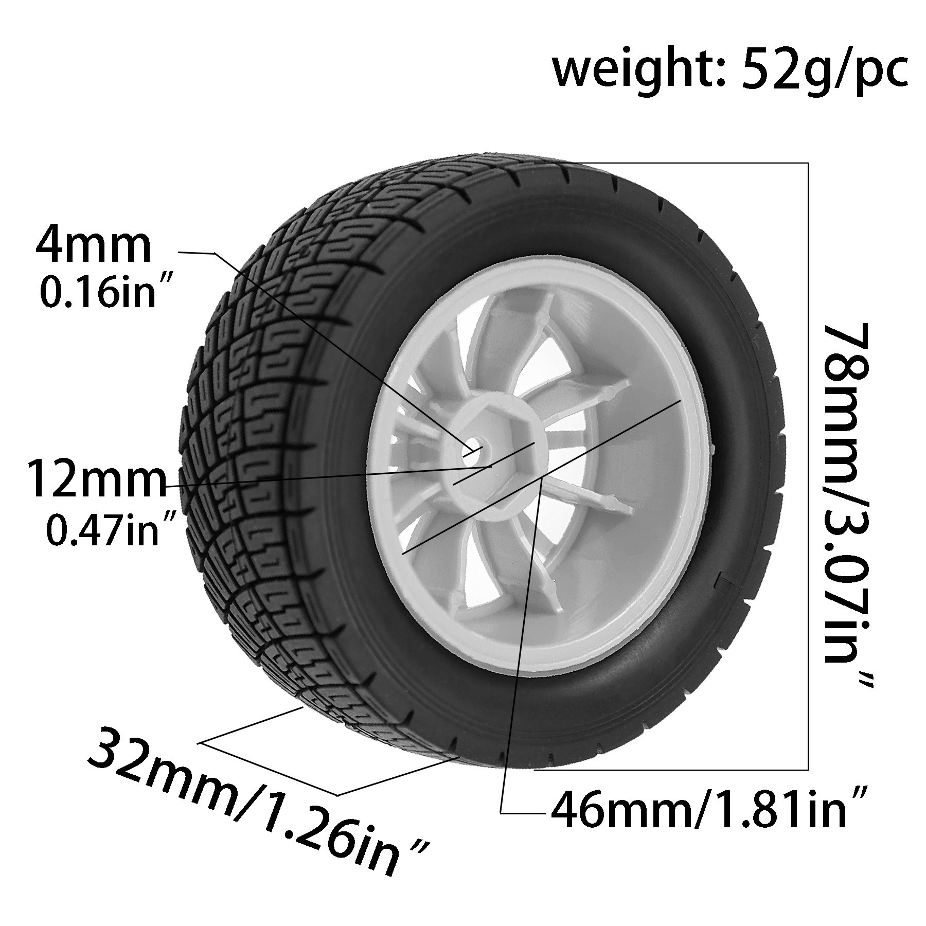 78mm 1/10 RC Ralli Kauçuk Last - Rc Tire Foam Insert incelemesi ve fiyatı